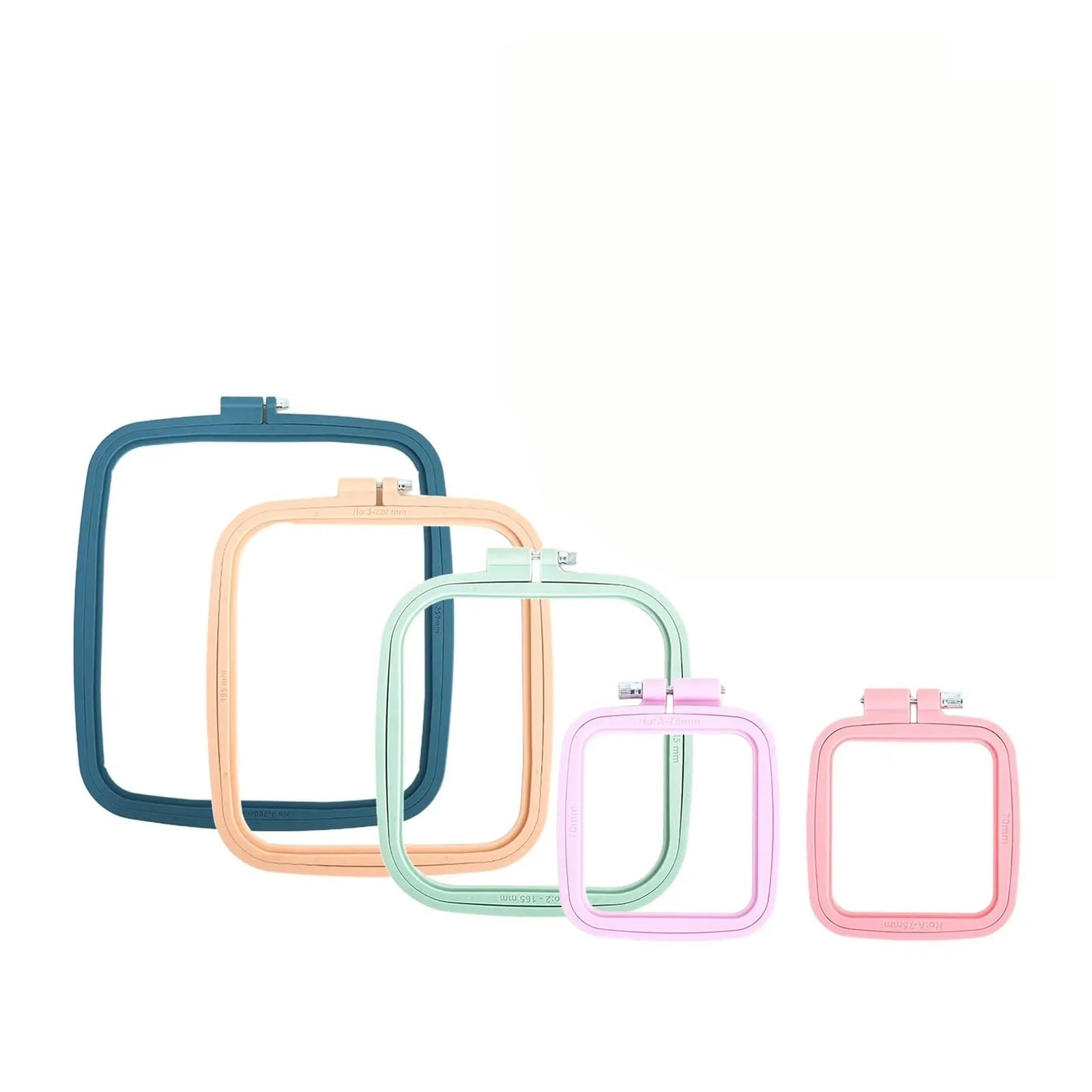 Mini Embroidery Hoop Rings Hoops Square Macrame for DIY Craft Accessories, Cross Stitch Embroidery Sewing Supplies