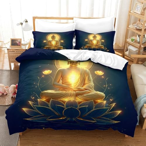 Bouddha parure de lit 3D microfibre housse de couette zen 135x200