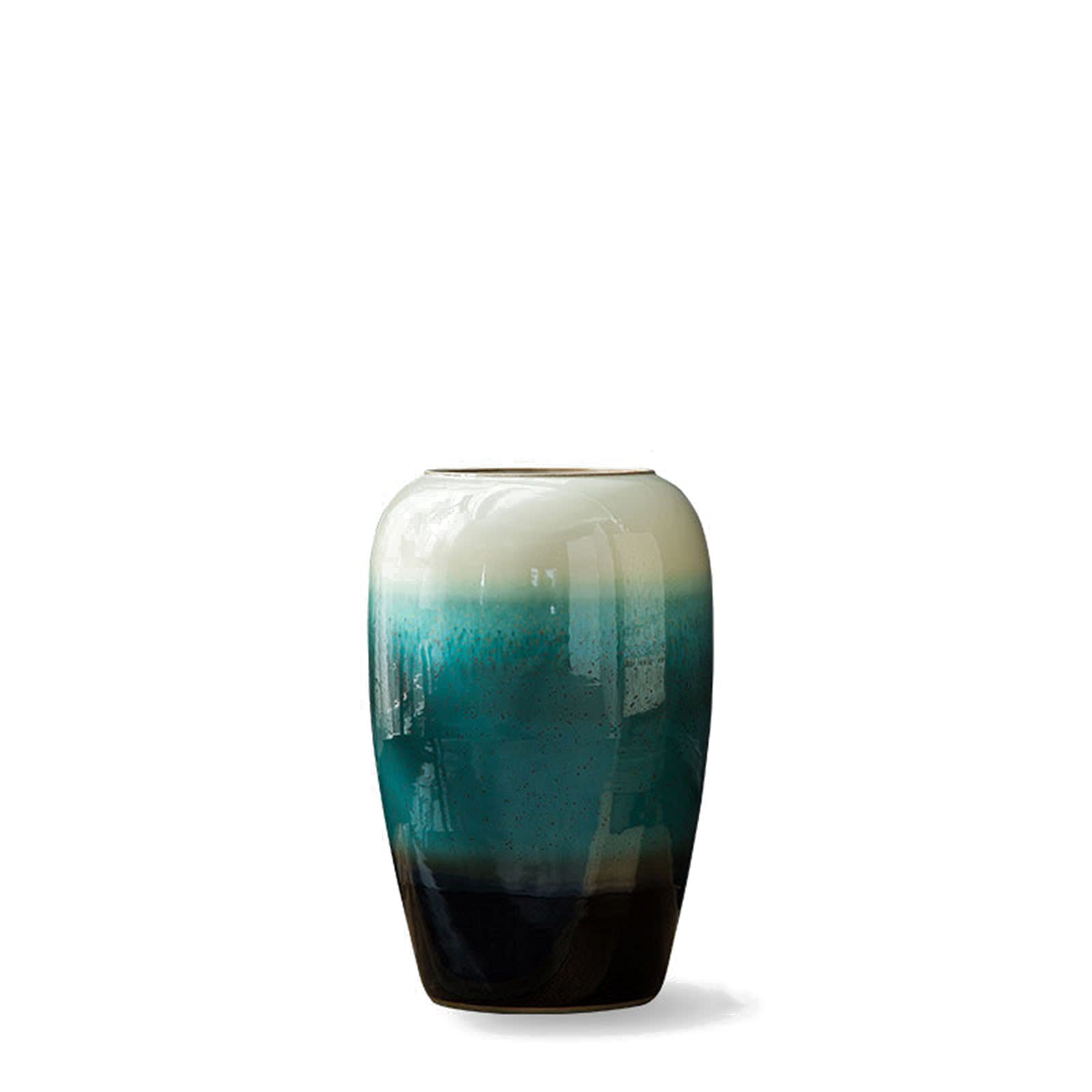 asdchZen Hotel Entrance Vase, Large Ceramic Vase Hydroponic Vase Floor-Standing Decorative Vase