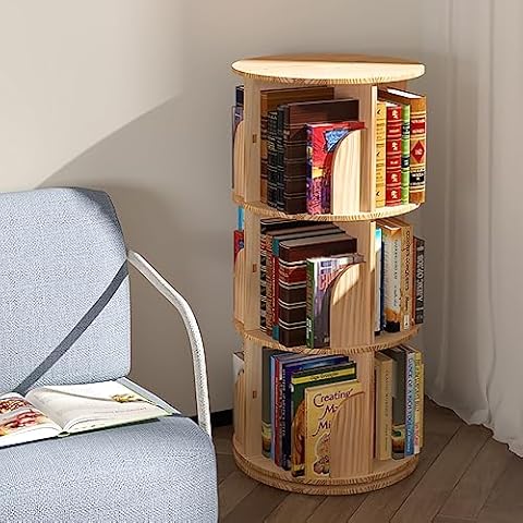 Lexza 3 Tier Rotating Bookshelf Cover