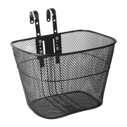 Cesta frontal para bicicleta, estante de almacenamiento de malla desmontable, altura ajustable, para mujeres y hombres, para ciclismo al aire libre, montaña
