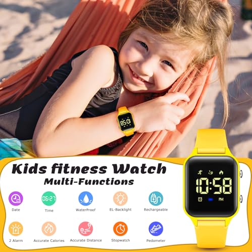 Image of LAVAREDO Kids Digital Watches for Boys Girls,Waterproof Sport Watch with Pedometer Stopwatch Vibration Alarm for Ages 5-13,No App Fitness Tracker Watch for Kids Teens Birthday Gifts