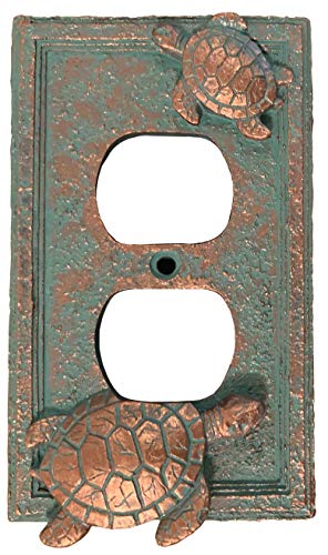 Décoration murale tortue de mer haut de gamme avec finition bronze patiné