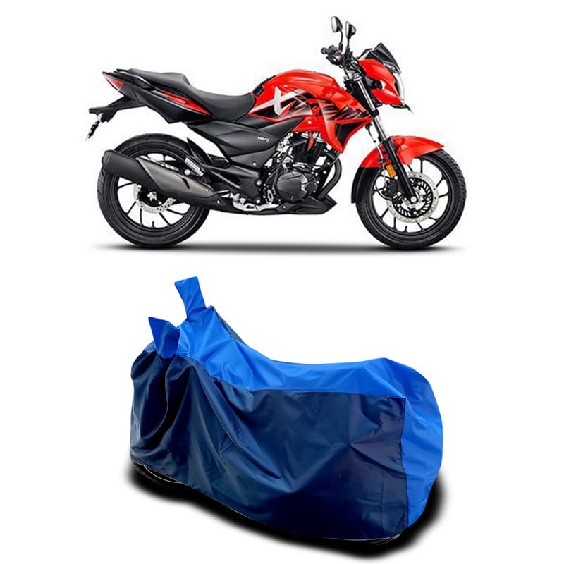 Image of DUFFEL-Two Wheeler Bike Body Cover Compatible for Hero Xtreme 200r Heat Protectio /UV-Rays /Birds Dropping /DustProof /Waterproof All Variants [Nevay Blue]