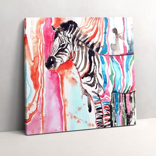 Illustration animale zèbre coloré de grand format pour raviver les murs ternes