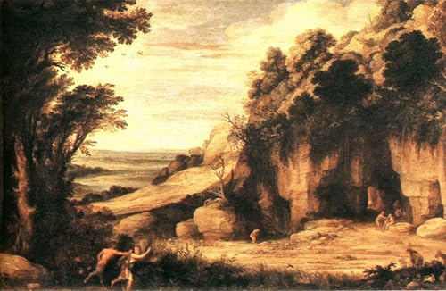 Toile Paul Bril Pan et Syrinx 60x90cm - Impression moderne pour salon
