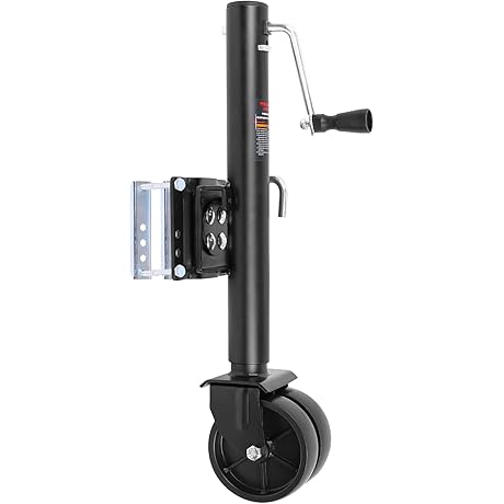 Swivel Boat Trailer Lift Jack 2000LBS Doubled Wheel 12 Inch Vertical Travel...