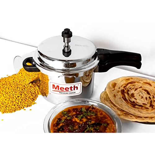 Image of Meeth Aluminium 12 Litres Capacity Pressure-Cooker With Outer Lid (Silver)