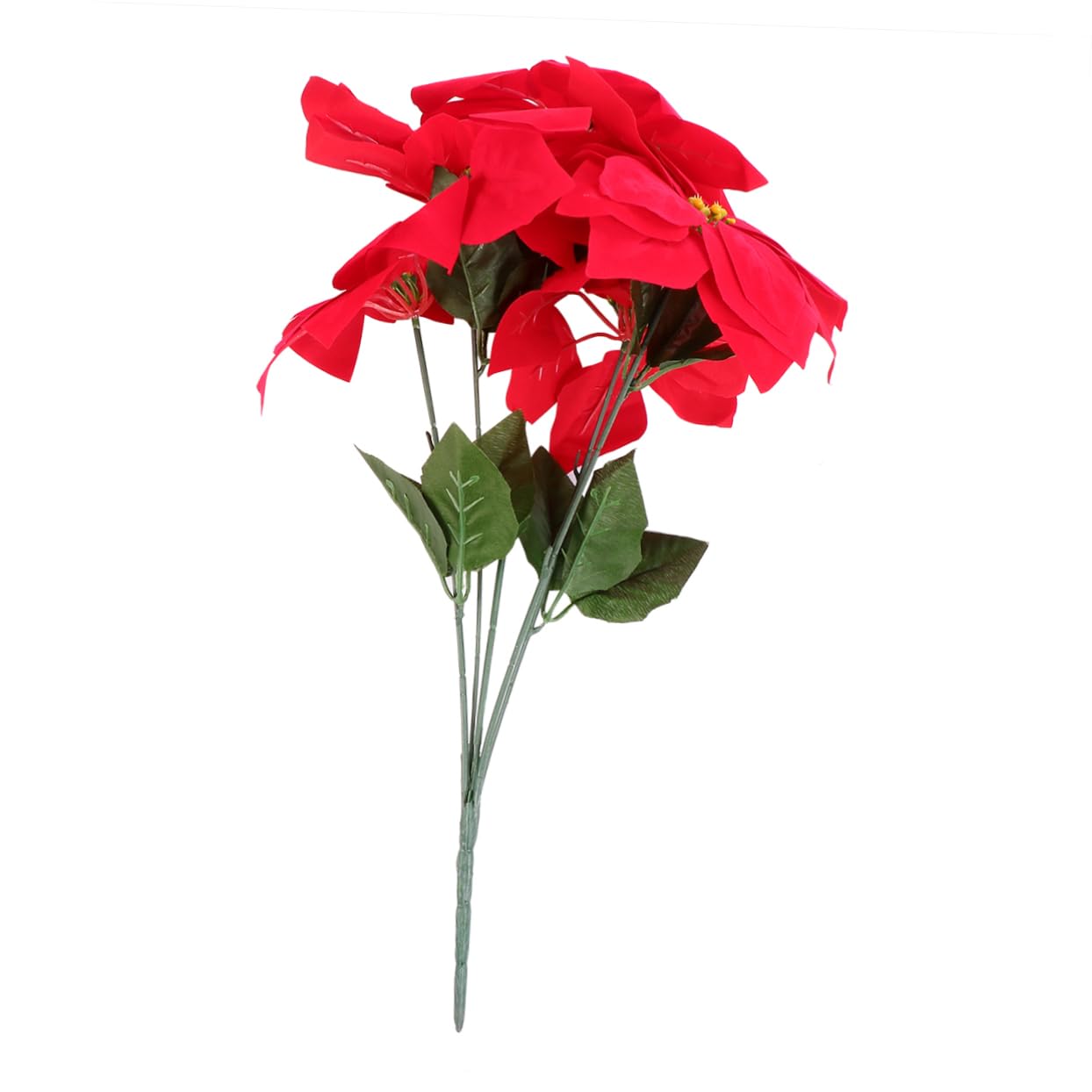 DECHOUS 2piezas Ramo De Flores Artificiales De Poinsettia Roja para Decoración Navideña De Poinsettia Simulada para Fiestas y Decoración del Hogar