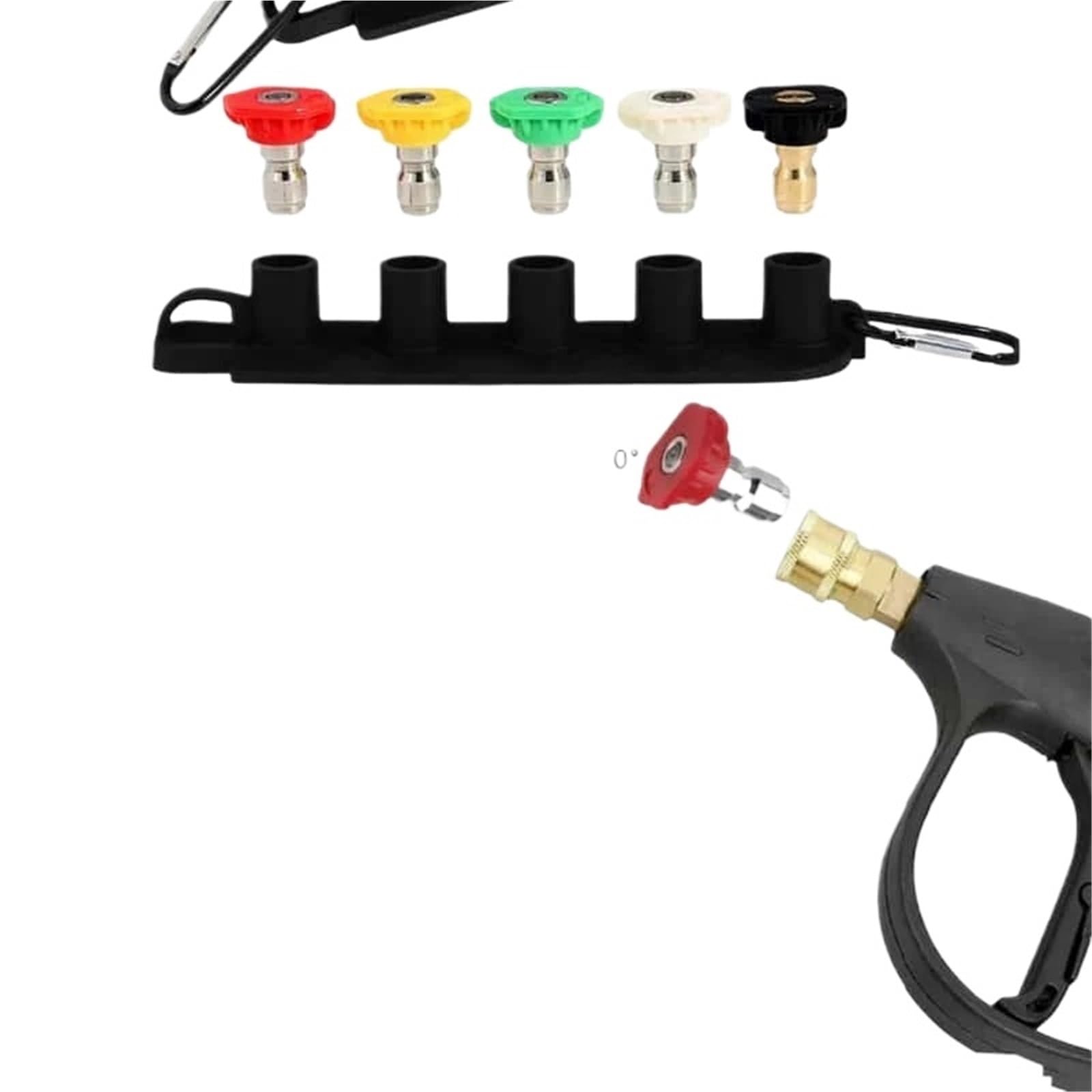 Juego de boquillas de conexión rápida de latón de 1/4", adaptador de manguera for lavadora de alta presión