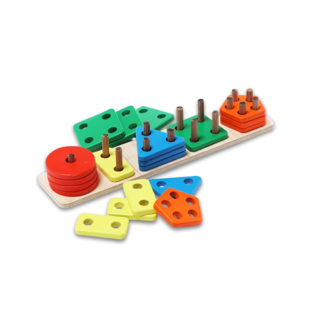 See full amazon price history chart for Kimochis Toys Wooden 5 Shape Sorting Geometric Blocks | Column Puzzle Stacking Toy Set | Kids Early Educational Puzzles for 1-3 Years Age | Toddler Gift for Preschool - (5 Shape, 20 Pieces) Kimochis Toys Wooden 5 Shape Sorting Geometric Blocks | Column Puzzle Stacking Toy Set | Kids Early Educational Puzzles for 1-3 Years Age | Toddler Gift for Preschool - (5 Shape, 20 Pieces) (B0DFQCLM68) Amazon Price History, Amazon Price Tracker