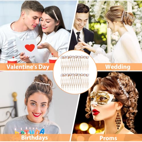 2 peças de acessórios de cabelo pérola, pentes de cabelo decorativos para mulheres, pente de cabelo