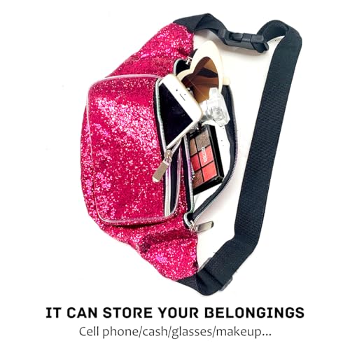 Fanny Pack Holographic with Heart Sunglasses,Waterproof Adjustable Belts Crossbody Waist Bag for Women Men Daily Wear, Bachelor Party - Image 6