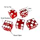 Yuanhe Casino Craps Würfel-Set, inkl. 19 mm großen, roten Präzisions-Casino-Würfeln, 5 Stück und 7,6 cm Craps On/Off Dealer Puck Button