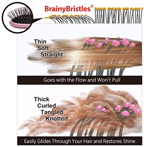 Nuway® Vanity® Detangling Brush - Hair Dryer Safe (Pink Flower) #TOP7