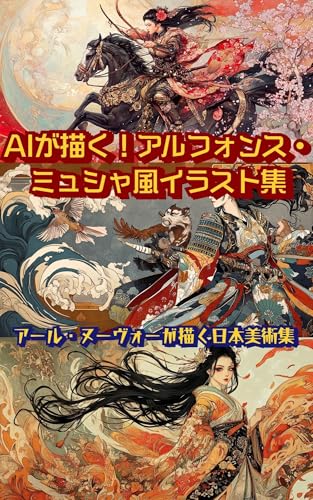 AIが描く!アルフォンス・ミュシャ風イラスト集: アール・ヌーヴォーが描く日本美術集