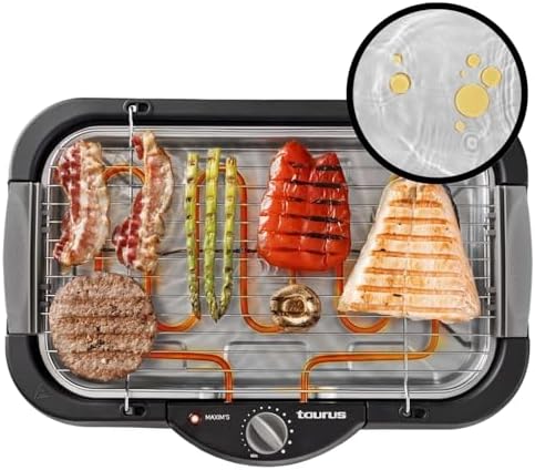Taurus - Barbecue Elettrico Maxim's | 2400W | Superficie 41x24 cm...