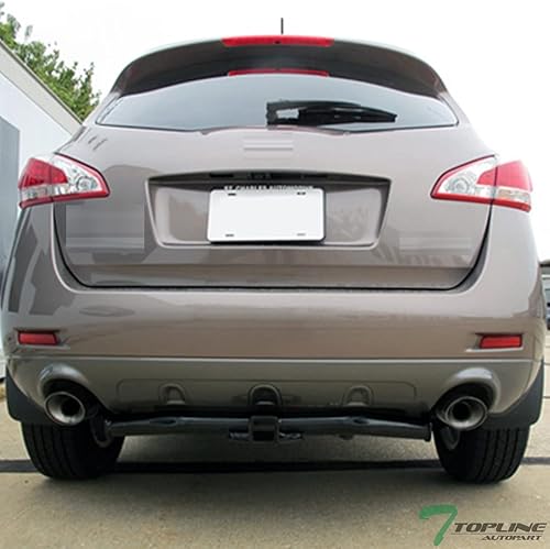 Miniatura 2 de Clase 3 III - Tubo receptor negro de 2 pulgadas, parachoques trasero, enganche de remolque compatible con Murano 09-14