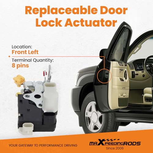 Image of maXpeedingrods 931318, DLA1362, DLA639 Front Left Door Lock Actuator, for Cadillac Escalade ESV EXT Chevy Avalanche Silverado GMC Sierra Yukon XL Replaces 931-318, 15110643, 15053681