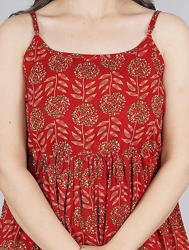 Image of Women's Sleeveless Flared Full-Long Dress | RM0009