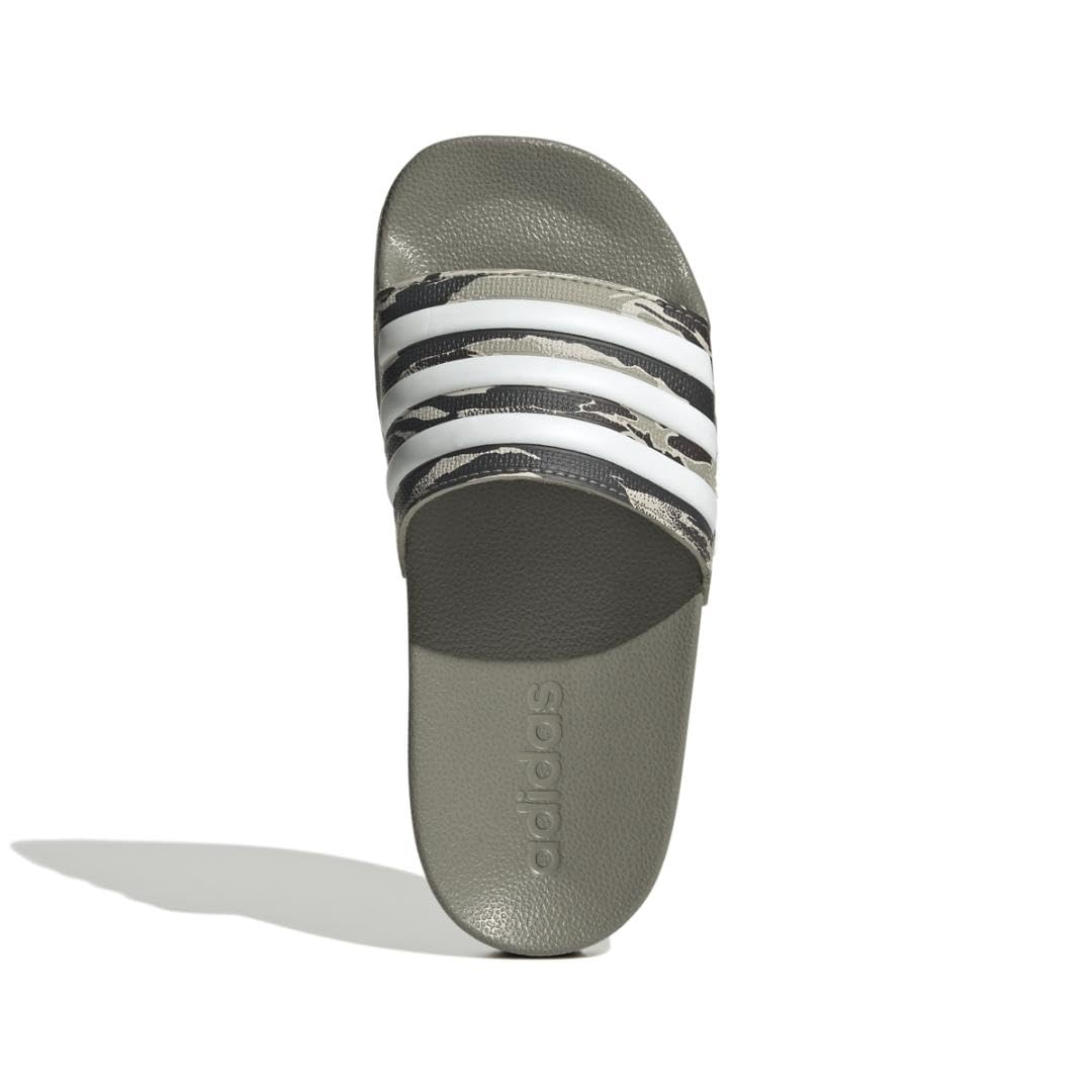 adidas Unisex Adilette Comfort Adj K Scarpa Pista Atletica leggera, Ciottolo Argento Ciottoli Argento Bianco, 27.5 EU