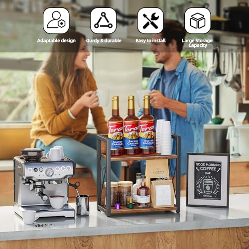 image for Giikin Counter Shelf Organizer, 2 Tier Kitchen Spice Rack for Countert