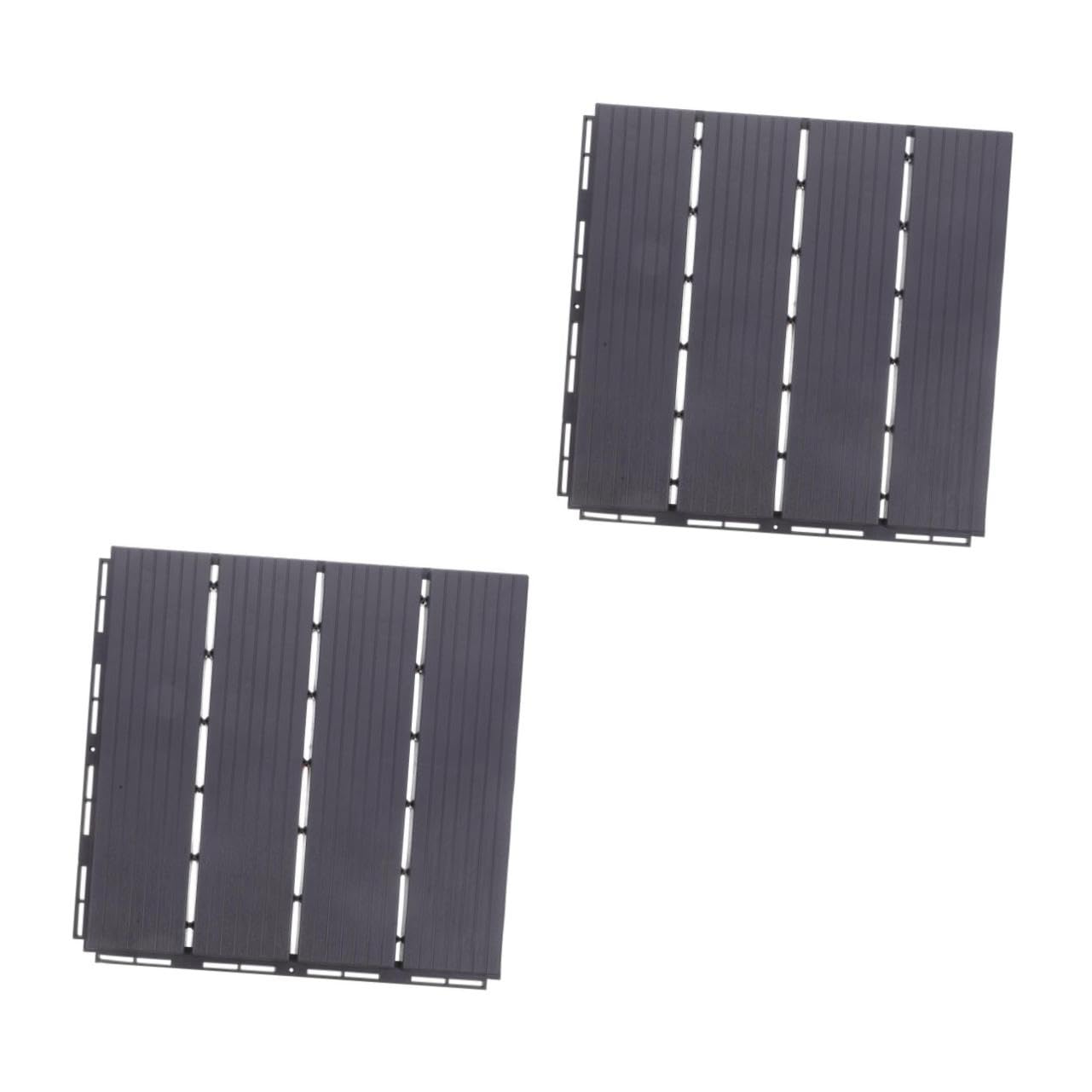 Terrasse clipsable grise lot de 2 dalles étanches pour sol extérieur