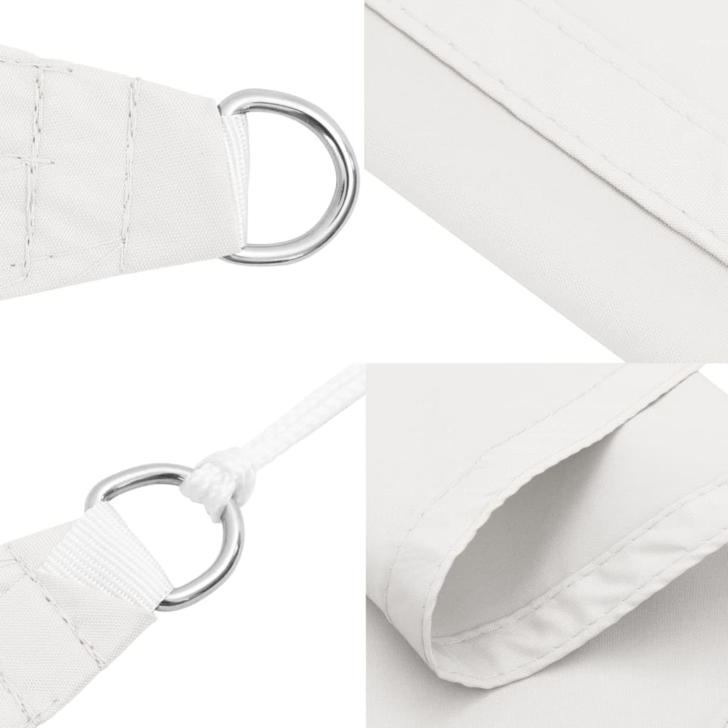 vidaXL Toldo de Vela Parasol Lona Protector Solar Sombra Patio Jardín Terraza Balcón Parque Exterior Rectangular de Tela Oxford Blanco 6x8 m