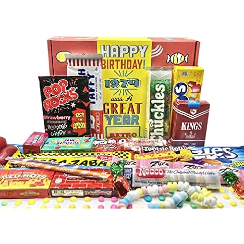 RETRO CANDY YUM ~ 1974 51st Birthday Gift Box of Nostalgic Candy from Childhood for 51 Year Old Man or Woman Born 1974 Jr Cover