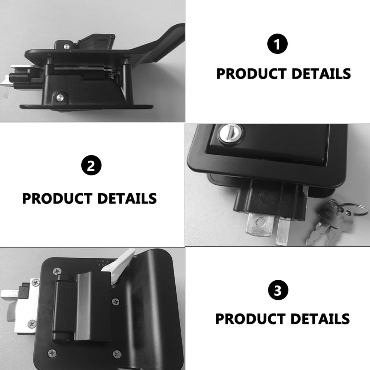 PRETYZOOM Verrou de Porte de Camping-Alliage de Zinc Noir pour Voyage