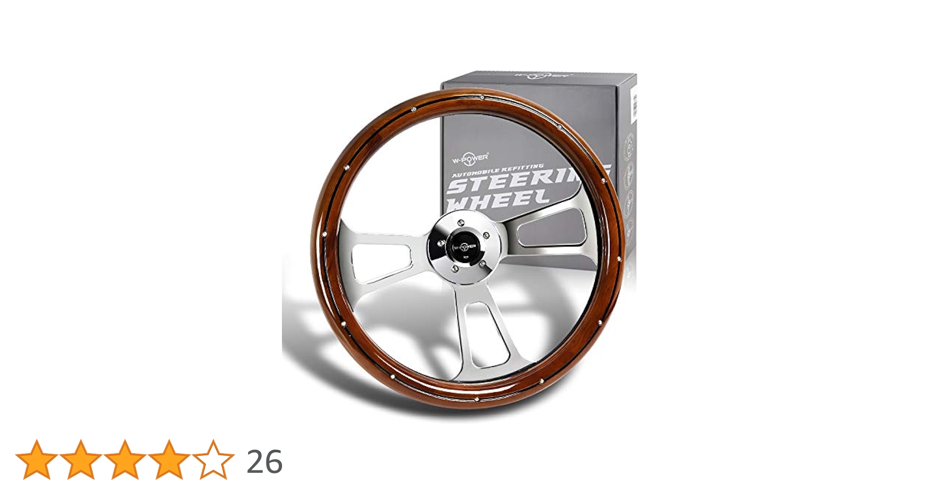 ウッド製ステアリングホイール 3スポーク ウッド ステアリングホイール 3本スポーク - メルカリ