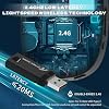ATTACK SHARK L90 Ultra-Light Wireless Headset,RGB,Foldable,Triple- Mode-2.4Ghz/Bluetooth/Wired Gaming Headphone with mic,40mm Driver,7.1 Surround Sound,for Xbox/PS4/PS5/PC Customize via Software-Black
