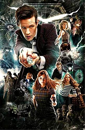 MLKLL Doctor Who Pittura Diamante 5D Pittura Diamante intarsiata a Punto Croce Fai da Te Set Regalo Artigianale(9.8x11.8inch)