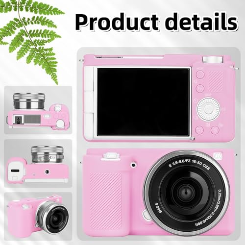Funda de silicona para cámara Sony ZV-E10 rosa miniatura 4