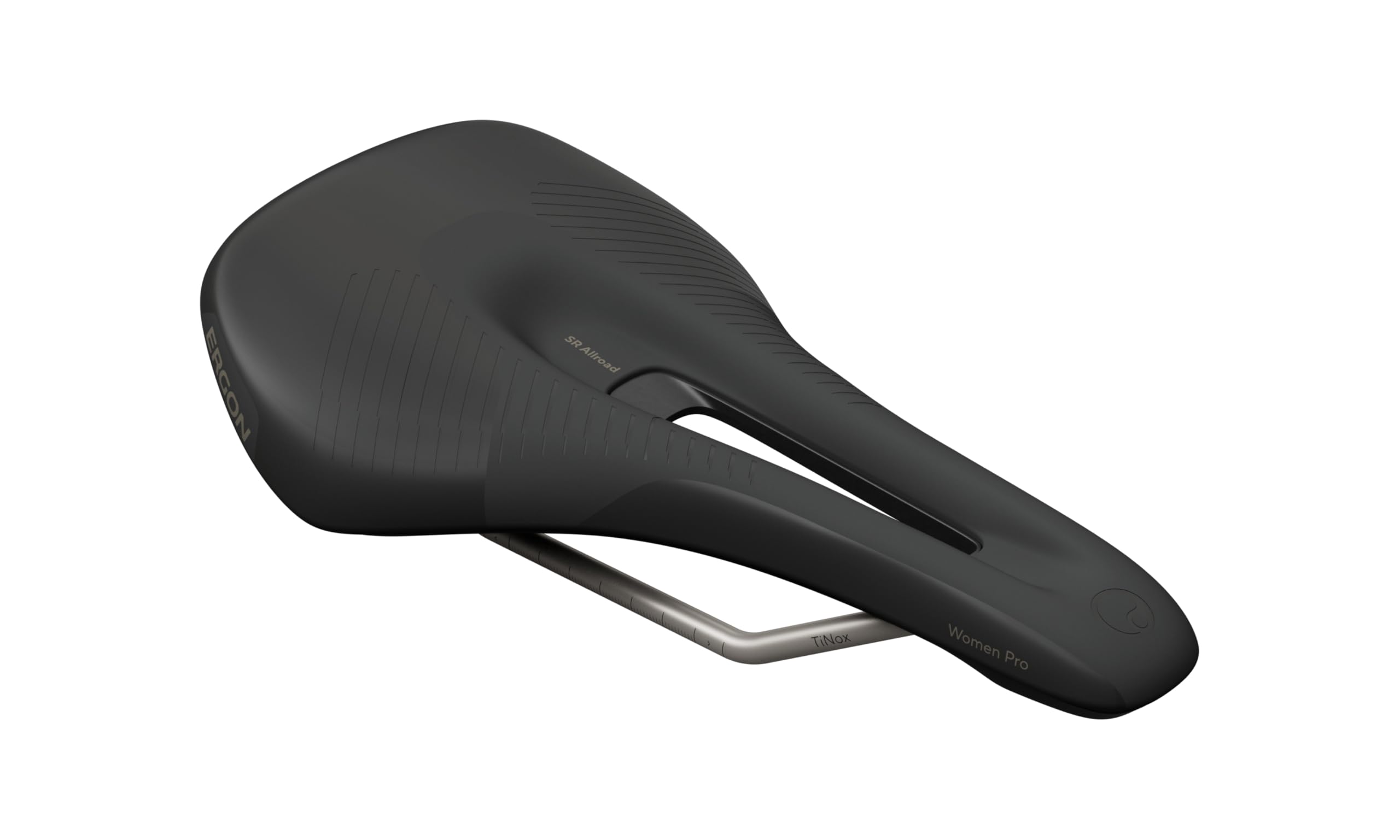 Ergon SR Allroad Pro Womens Bicycle Saddle, Carbon Shell and TiNox Rails, Black, Size Small/Medium