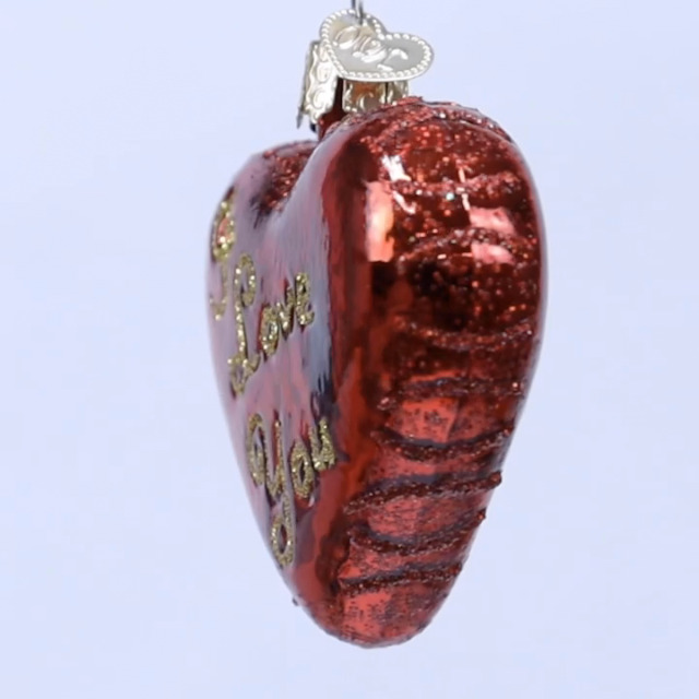 Amazon.com: Old World Christmas I Love You Heart Glass Blown
