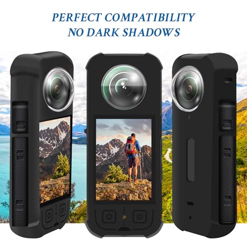 Image of Camera Protective Accessories Kit for Insta 360 X3 Include Silicone Protective Cover /Screen Protectors /Camera Case(with Buckle) /Front Behind Lens Guard