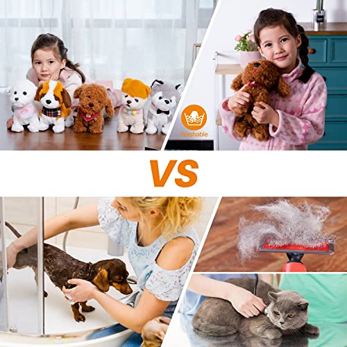 Remote Control Electronic Plush Puppy Toy Pet For Girls Kids Interactive Toys, Walks, Barks, Shake Tail, Pretend Dress Up Realistic Stuffed Animal Dog For 3 4 5+ Years Old Best Gift(Teddy) #TOP2