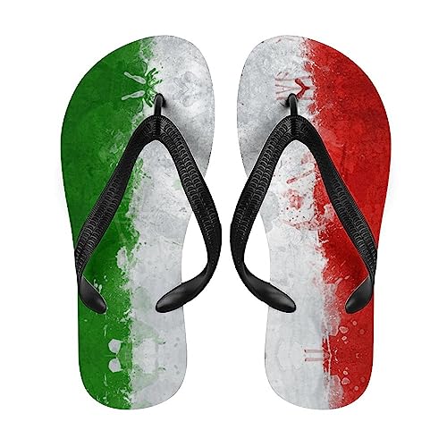 Tongs drapeau italien sandales confortables en caoutchouc pour homme femme