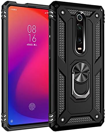 Compatible with Redmi K20 / K20 Pro Cover,Compatible with Xiaomi Mi 9T Pro/Mi 9T Phone Case with Ring Stand 2 in 1 Cases Cover Black
