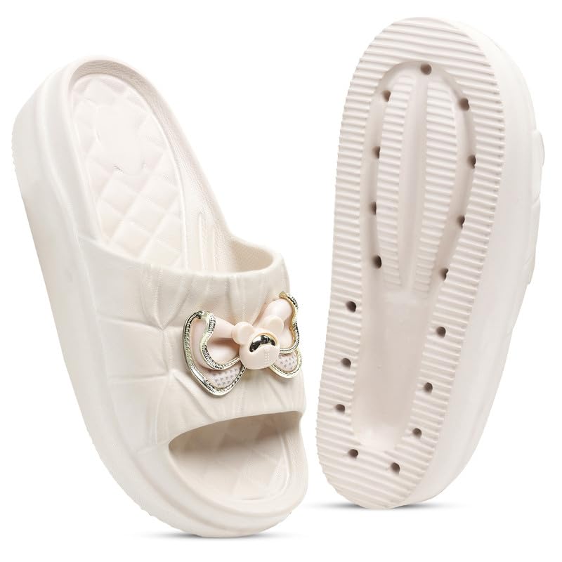 Image of Slipper for Women and Girls Flip Flops Summer Anti Skid Soft Pvc Sole Slide Home Indoor Slippers for Bedroom chappal