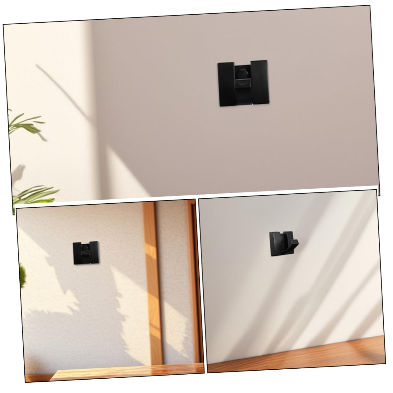 SHOWERORO 4piezas Ganchos Plegables Decorativos Para Colgar Gancho De Pared Modular Aluminio