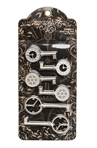 Graphic 45 Shabby Chic Metal Clock Keys