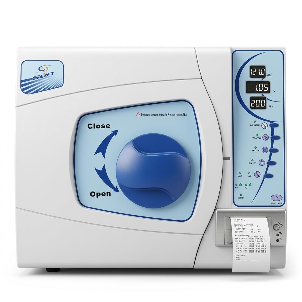 Esterilizador autoclave clase B con impresora y pantalla LCD, vapor al vacío para uso médico y de laboratorio, capacidad de 16 litros
