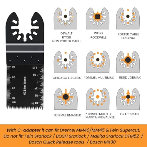 image for 96 Pack Oscillating Saw Blades, CONNOO Oscillating Tool Blades Accesso