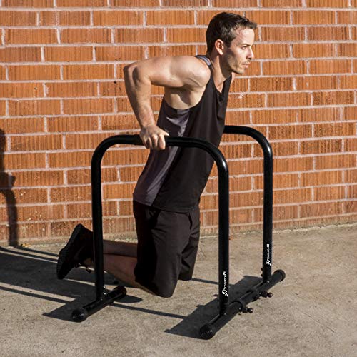 ProsourceFit Heavy Duty Dip Station, Parallel Bars with Safety Connector for Home Exercise, Strength Training, Tricep Dips, Calisthenics, and Workouts, Supports up to 400 LB, Black by ProsourceFit - Image 2