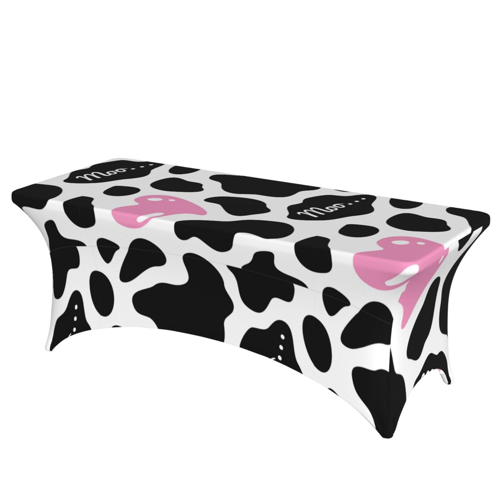 ERCgad Black White Milk Cow Print Rectangular Tablecloth Dining Banquet Party Events Home Celebration Table Cover