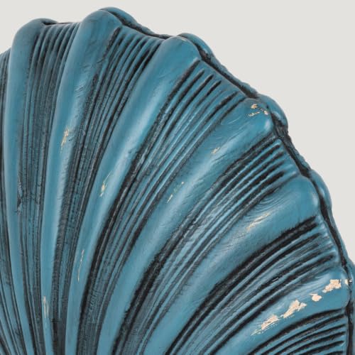MXARLTR Decorative Shell Bookends, Coastal Nautical Book Ends for Shelves Desk, Resin Seashell Book Ends for Home Office Living Room Beach Decor (Ocean Blue) by MXARLTR - Used condition - Image 5