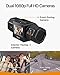 Anker Roav Dual Dash Cam Duo, Dual FHD 1080p Dash Cam for Uber, Front & Interior Wide Angle Car Cameras, Dual Sony Sensors, IR Night Vision, GPS, G-Sensor, Loop-Recording & Parking Mode (No Wi-Fi)