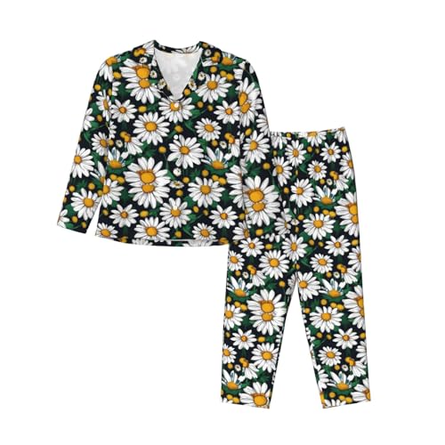 Pyjama floral pour femmes avec pantalon à taille élastique